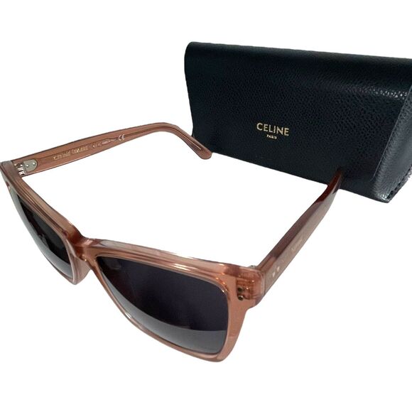 Celine Paris CL500231 Sunglasses - Pink Cat Eye Frames with Gray Lenses (UNIQUE) - Picture 11 of 16